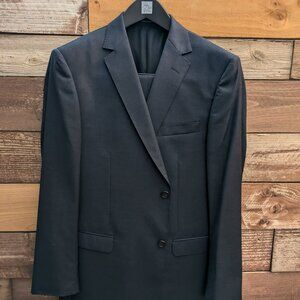Z Zegna 100% Wool Suit Black 54 R EUC